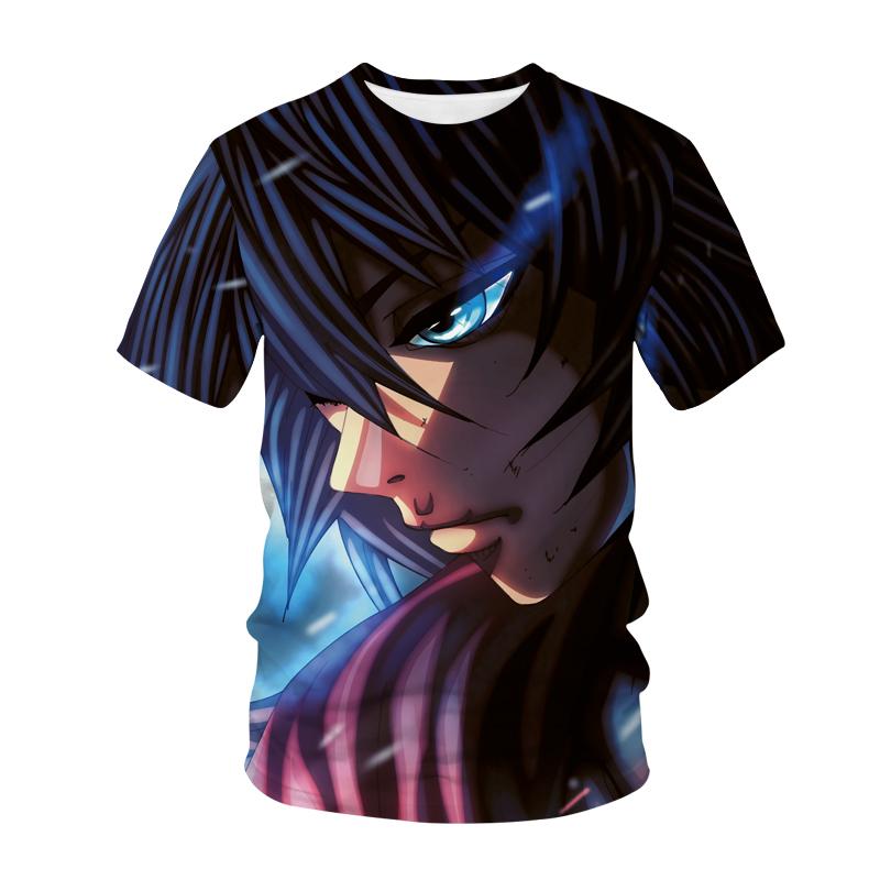Футболка для мужчин и женщин, аниме, 3D принт, уличная одежда, Demon Slayer Kimetsu No Yaiba, Harajuku, модная футболка, футболка унисекс, топы, одежда