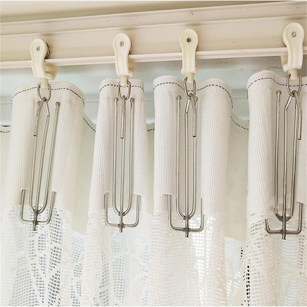 6 метров тесьма для складок штор, тесьма для плиссировки штор, в комплекте 15 шт. крючков для плиссировки штор с 4 зубцами, шторная фурнитура