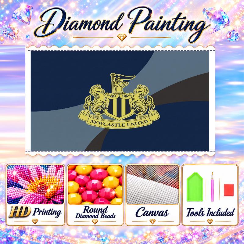 Newcastle United Football Diamond Painting Kit 5D Full Drill DIY Diamond Mosaic Wall Art Home Decor