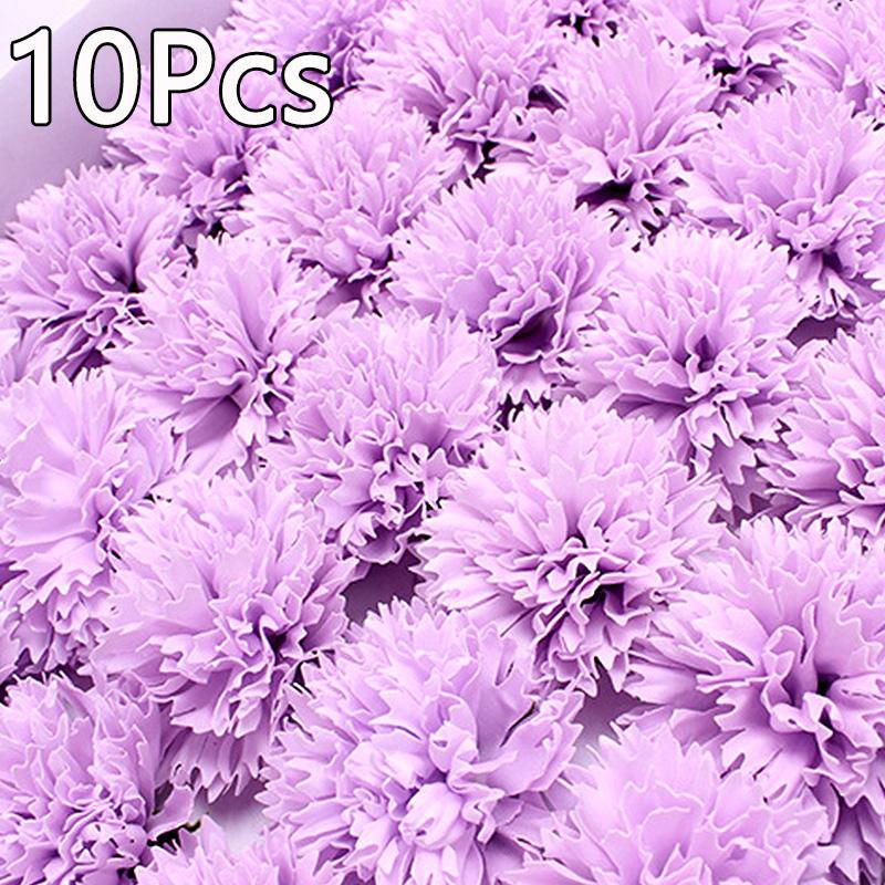 10 шт. мыльные цветы имитация головок гвоздик вечный букет цветов искусственный подарок на День благодарения материал для поделок на День матери