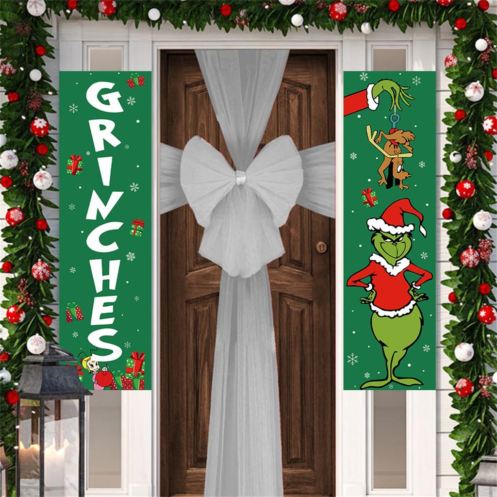Рождественские украшения Рождественский декор Баннер Рождественский крыльцо Дверной знак Приветственный баннер Для внутренней и наружной стены дома