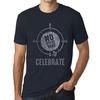 Мужская винтажная футболка с рисунком No Wrong Way Celebrate Navy