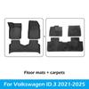 Для Volkswagen ID.3 2025-2025 всепогодные напольные коврики Custom Fit Floor Liner Коврики для багажника Набор ковриков