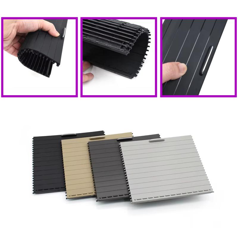 Interior Car Dark Brown Drink Water Cup Holder Cover Roller Blind Shutter For Mercedes Benz ML GL GLE GLS W166 W292 2012-2018