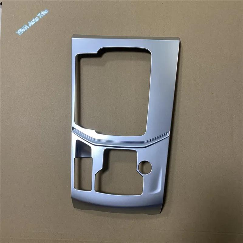 Center Control Stalls Gear Shift / Water Cup Holder Cover Trim For Mazda CX-5 CX5 2017 - 2024 ABS Matte / Carbon Fiber Interior
