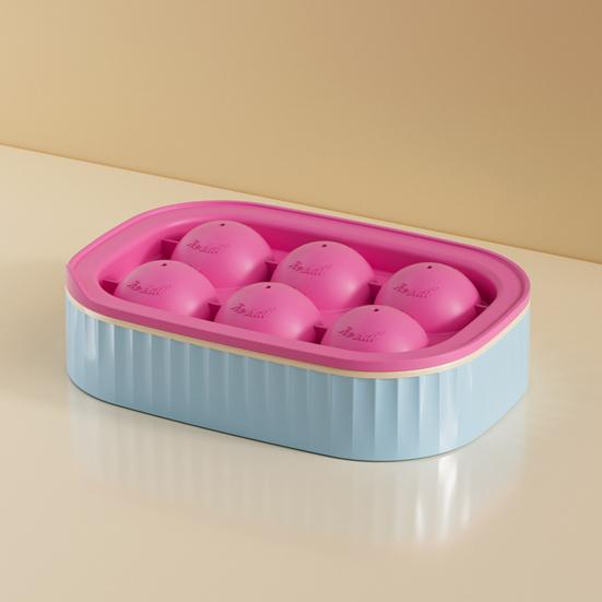 Ice Hockey Mold Reusable Spherical Ice Block Maker Easy Release Ice Tray for Whiskey Cocktails Chocolate Candy Jelly