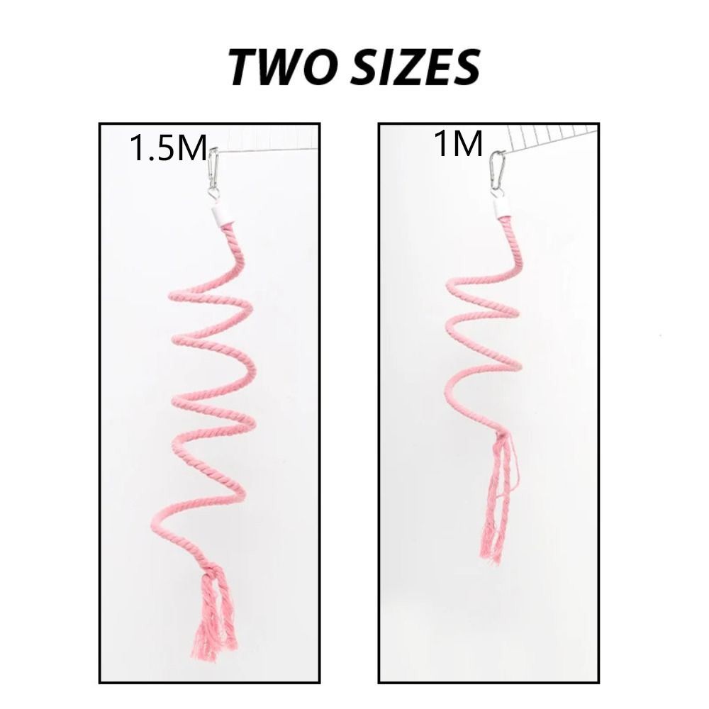 Гибкая игрушка для жевания волнистого попугайчика, подвесной колокольчик для попугая, подставка для попугая, жердочка из хлопковой веревки, качели для попугая, укус