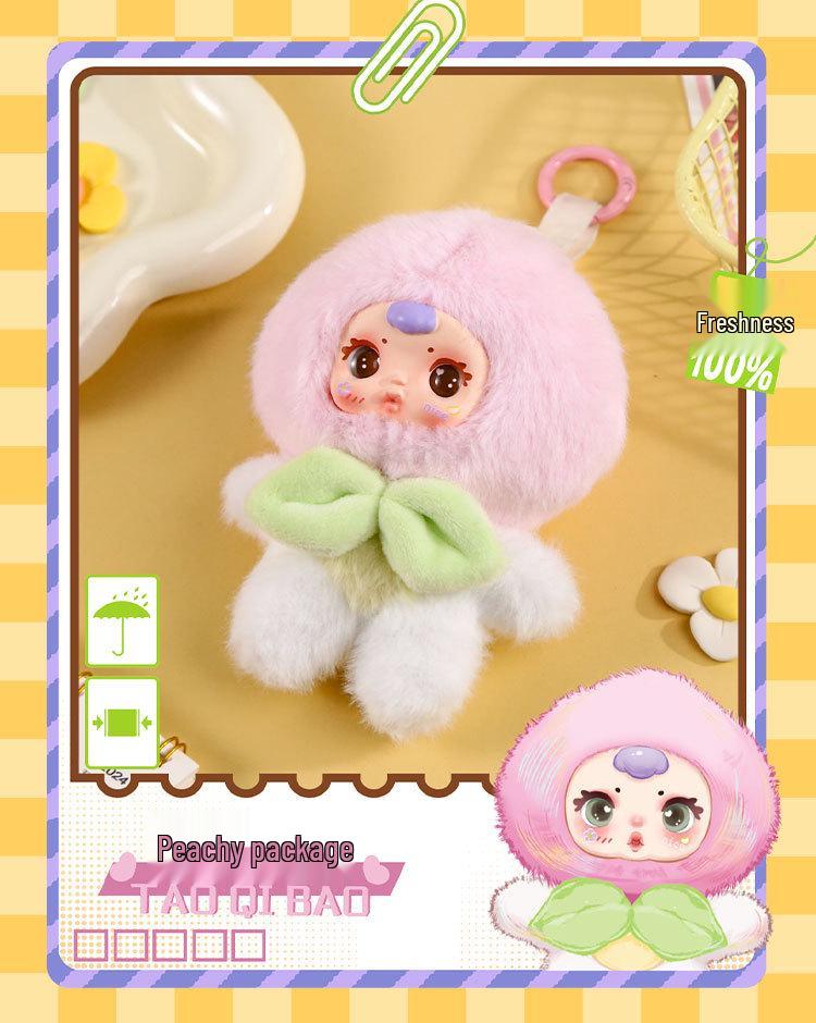 Плюшевая кукла «Молочная конфета ММ»: Милый мультяшный фруктовый плюшевый сюрприз-бокс, настольное украшение