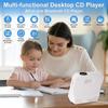 Portable Bluetooth Music CD Player - Desktop Multifunctional Kpop CD Player with HiFi Sound Speakers, Configure LED Screen, Remote Control