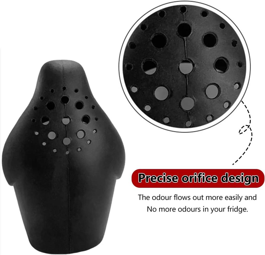 Penguin Refrigerator Deodorizer Soda Box Creative Cute Penguin Shape Air Purifier Removable Easy To Clean Fridge Deodorizer Box