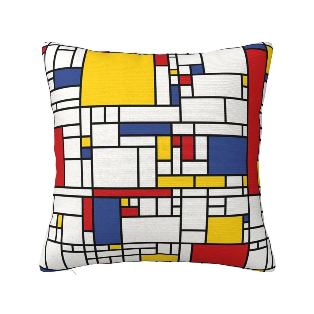 Piet Mondrian Square Pillowcase Pillow Cover Polyester Cushion Decor Comfort Throw Pillow for Home Car
