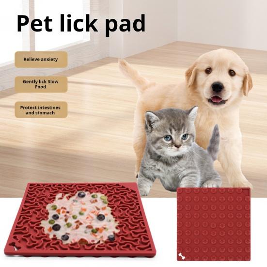 Коврик для медленного кормления собак, силиконовый, с присоской, корм для домашних животных