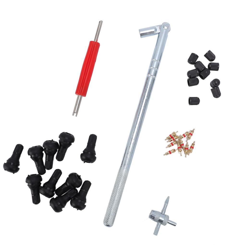 Valve Core Remover Installer Tool Multifunctional Stainless Steel Quick Change Tire Valve Tool Kit for Cars Motorcycles