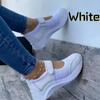 New Fashion Women's Casual Breathable Single Shoes Women's Flat-bottomed Thick-soled Velcro Solid Color Sneakers
