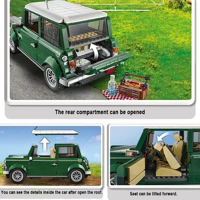 1267 Технический Mini Cooper Creator Expert Совместимость 10242 DIY Строительные блоки Кирпичи Классическая модель автомобиля Детские подарочные игрушки