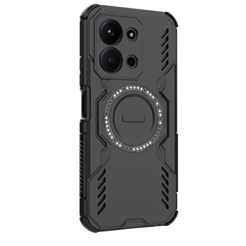 For Xiaomi Redmi 15C 4G (EU) (173mm)/Xiaomi Redmi 15C 5G (EU) (173mm) Magnetic Case WANLONFENG DJ Series Phone Cover with 2Pcs Tempered Glass Film