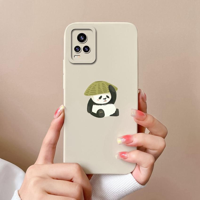 Case For Vivo V20 S16 Y77 S19 S10 V17 Y75 Lovely Bear Liquid Silicone Phone Cover Lens Protection High Quality Anti Slip Durable Shell For Vivo Casing