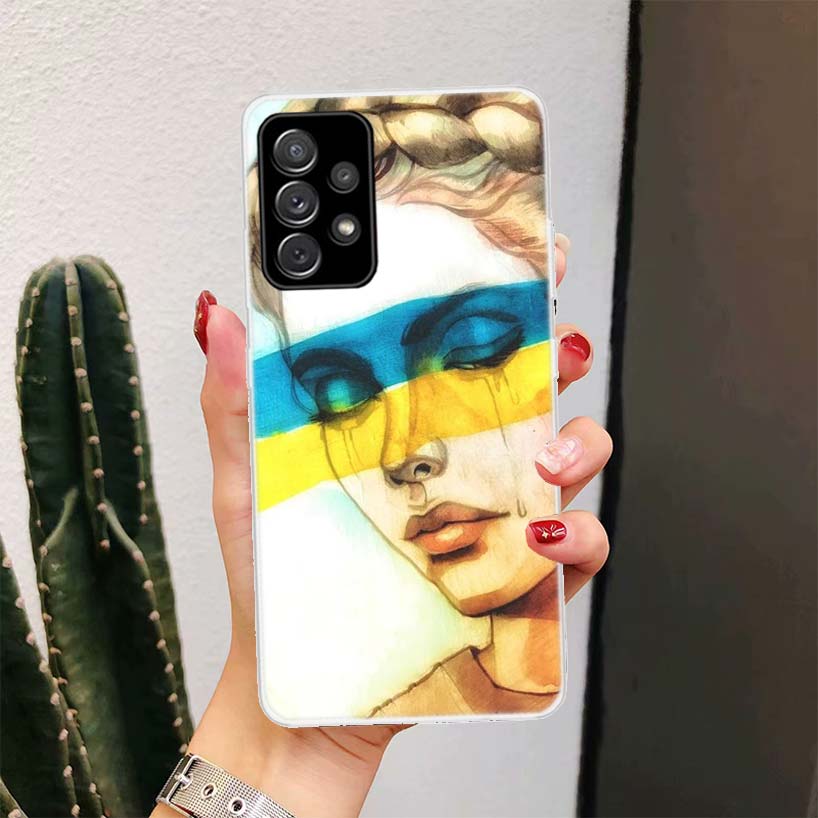 Украина Красивые Арт Девушки Для Samsung Galaxy A15 A14 A13 A12 A55 A54 A53 A52 Чехол для Телефона A32 A35 A34 A33 A25 A24 A23 A22 A04S A