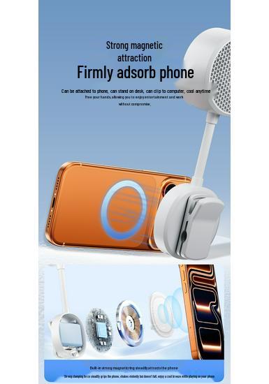 26-Year Magnetic Phone Cooling Clip USB Fan with Explosive Style—Mini Model with Umbrella Clip
