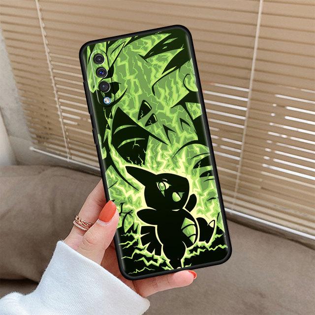Силиконовый чехол для Samsung Galaxy A50 A70 A12 A30 A02s A03 A10 A22 A23 A40, черный мягкий чехол Pokemon Eevee Elf