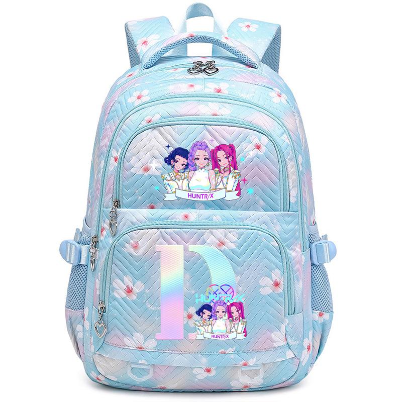 Animation Cartoon Letter Printing Large Capacity Shoulder Bag Lightweight Primary And Secondary School Students Leisure Schoolbag