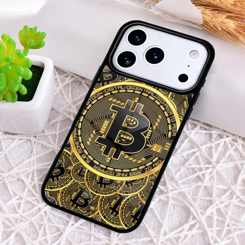 Чехол для телефона Bitcoin для iPhone 17 Air 16 15 11 12 14 13 Pro Max Ударопрочный чехол