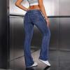 Womejeans Женские Европейские Простые Синие Расклешенные Джинсы - Эластичные, Стильные и Стройнящие Универсальные Брюки