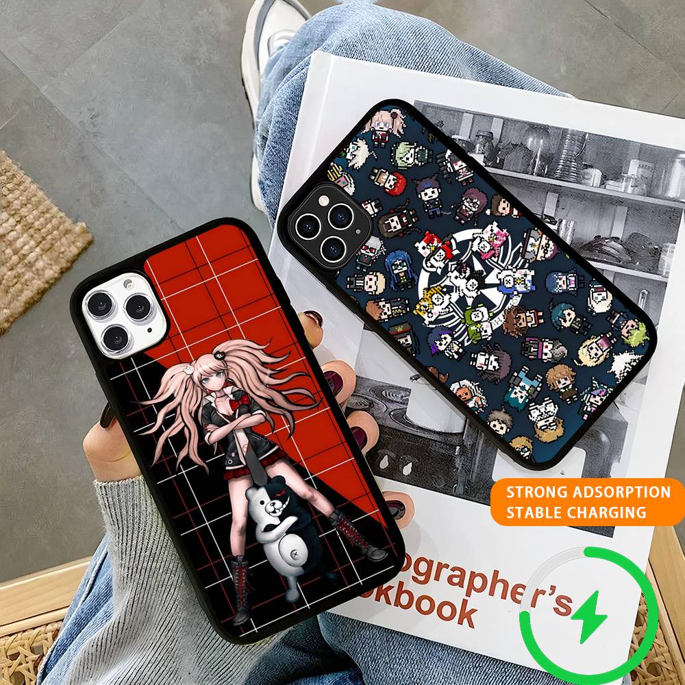 Danganronpa Дзюнко Эносима Монокума Promax Магнитный Для IPhone 17 16 14 13 12 11 15 Pro Air Max Plus Чехол Для Телефона Беспроводная Зарядка