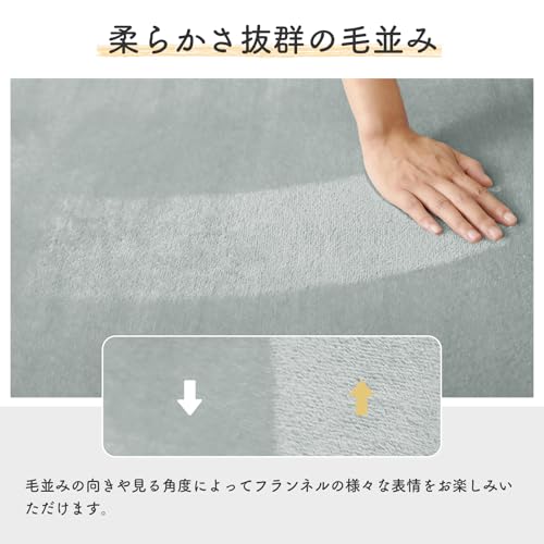 Carpet Rug Mat, 180 x 185 cm (approximately 2 tatami mats), Living Room Mat, SL-I001-185185GY-YN
