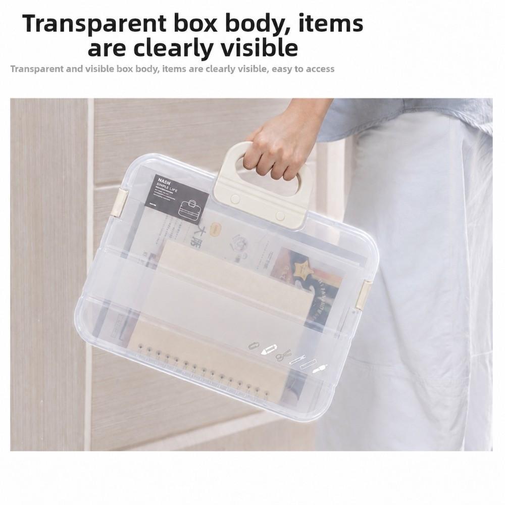 Plastic A4 File Organizer Multi Pockets Plastic File Folder Business File Carrying