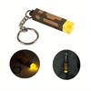 Glow-in-the-Dark Anime Gamer Keychain - Classic Torch Design with Pixelated Wooden Texture