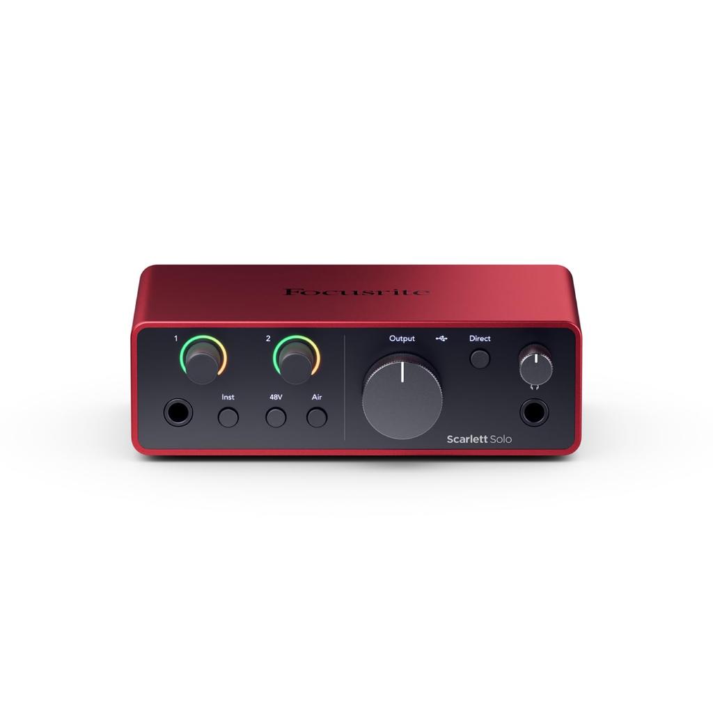 Focusrite Scarlett Solo 4th Generation USB Audio Interface for Guitarists, Vocalists, and Producers - High-Fidelity Studio-Quality Recording with All