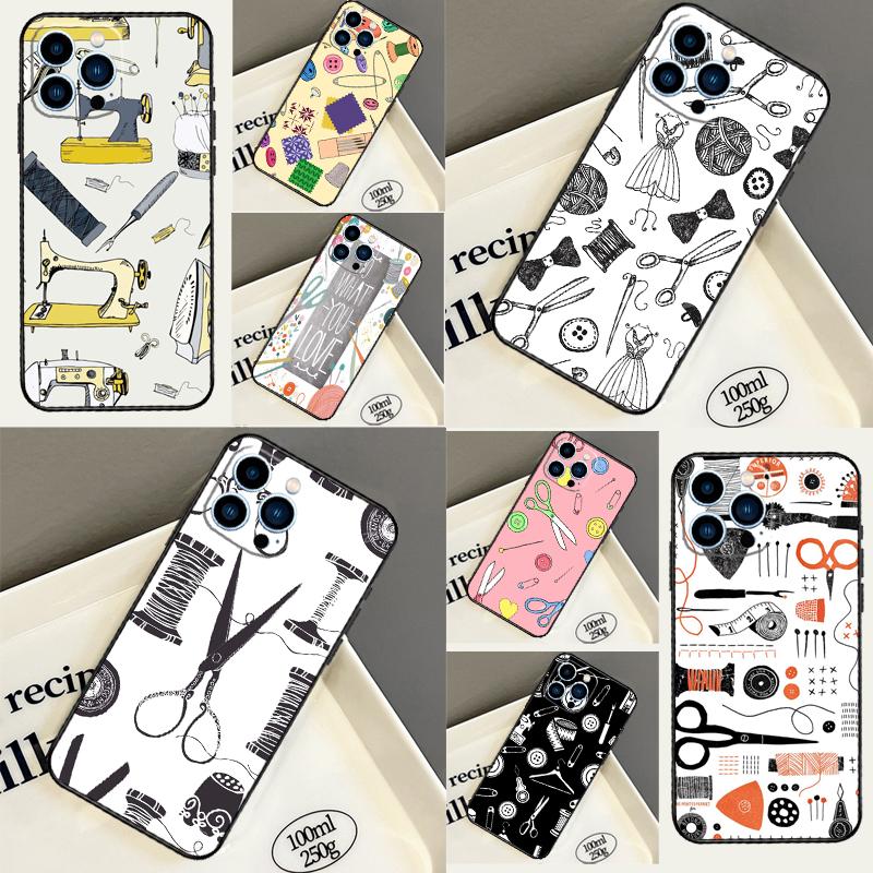 Sewing Scissors Buttons Case For OnePlus 15 15R 13 13R 13T 12 12R 11 10 Pro 8T 10T Nord 5 CE 2 3 4 Lite N20 N30 Cover