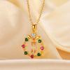 Versatile Fashion Necklace Women's Micro Zircon Color Personality Design Diamond Clavicle Chain