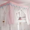 wavy pink hollow stars gauze, 1,2 м в