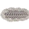 Кружевной вышитый скатерть/дорожка на стол серии Vivienne Crystal Margaret (WK1002L4) - Центральный элемент стола, 35x90 см, Цвет слоновой кости и Зеленый