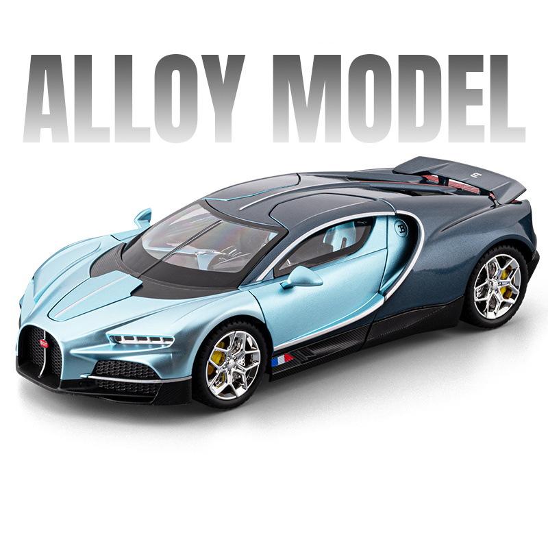 1/24 Bugatti Tourbillon Chiron Сплав Модель Спортивного Автомобиля Литой Металл Гоночные Транспортные Средства Модель Автомобиля Звук и Свет Высокая Симуляция Детский Подарок