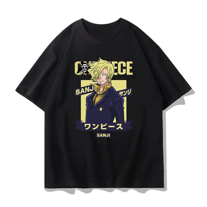 Футболка с принтом One Piece Аниме футболка Мужской стиль Лето 2026 Модная рубашка с коротким рукавом