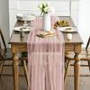 Gauze Table Runner Sheer Arch Wedding Table Setting Christmas Dining Birthday Baby Shower Party Cake Decor Banquets Arches Decor