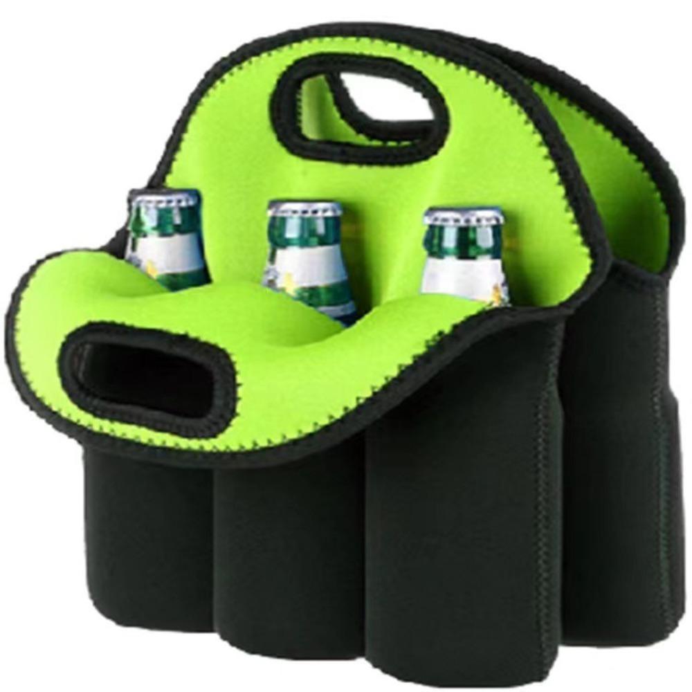 6 Bottles Can Carrier Tote Insulated Non-slip Water Bottle Cover with Handle Reusable Insulated Beverage Carrier