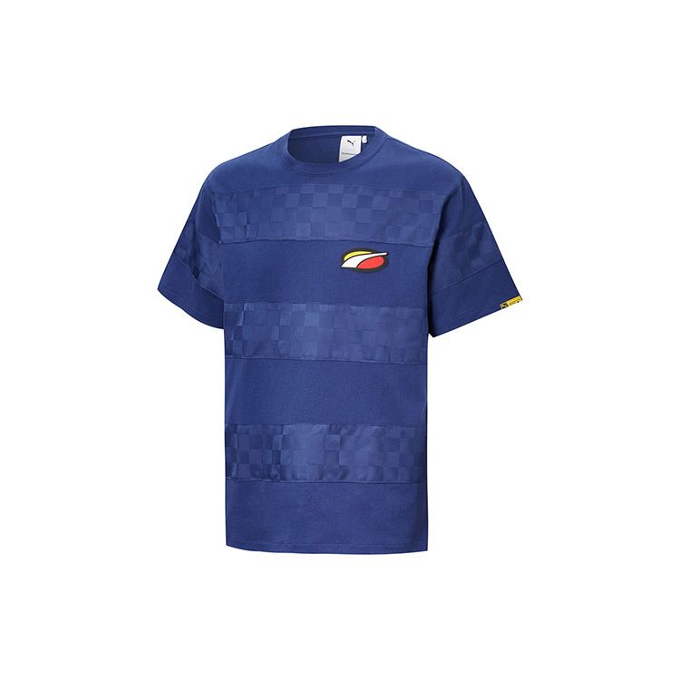 Puma X Randomevent Co-Branded Round Neck Print Short Sleeve T-Shirt Unisex Tops Blue 598067-42