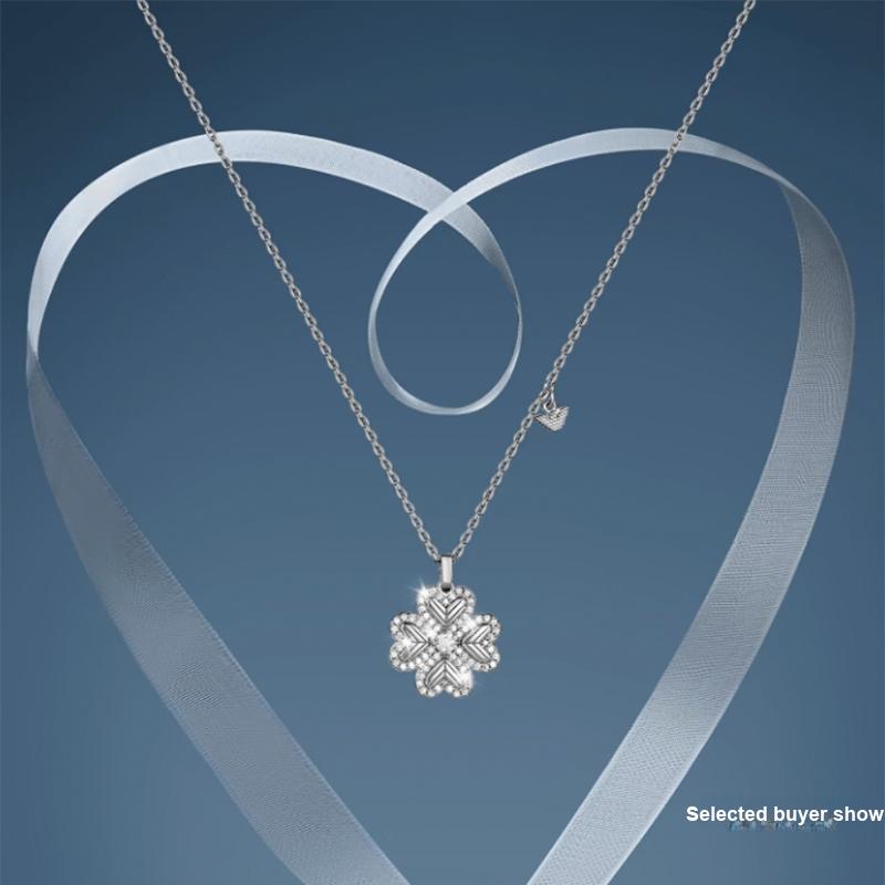 Emporio Armani Lucky Clover Pendant Necklace Women necklace Silver EG3607040
