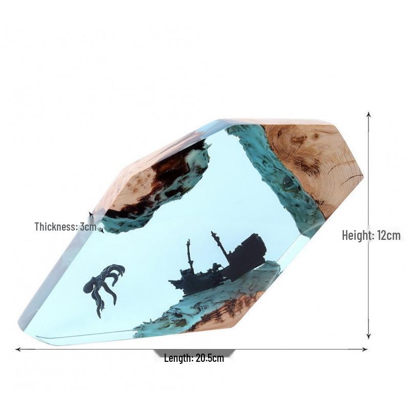 Светящийся кит-горбач, смоляной куб, ночник, украшение