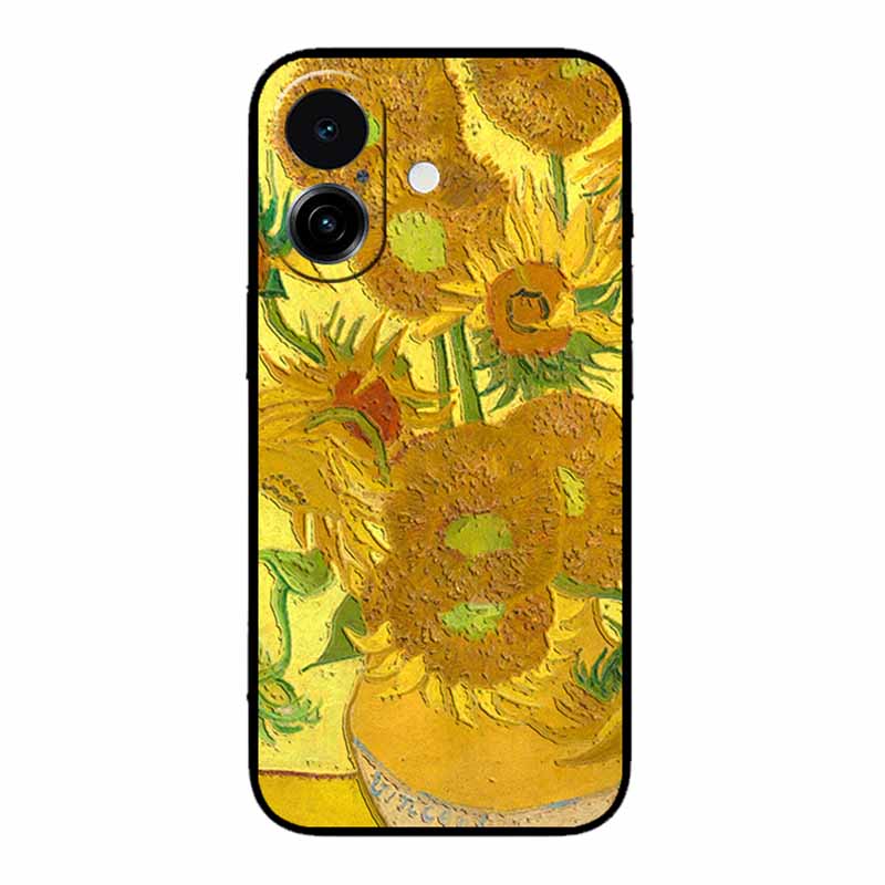 3D Тисненый Чехол Для iphone 17 2025 Чехол Для Телефона Coque Цветы Черный Силикон Мягкая Задняя Крышка Для iphone 17 5G Чехол 6.3" Funda Оболочка