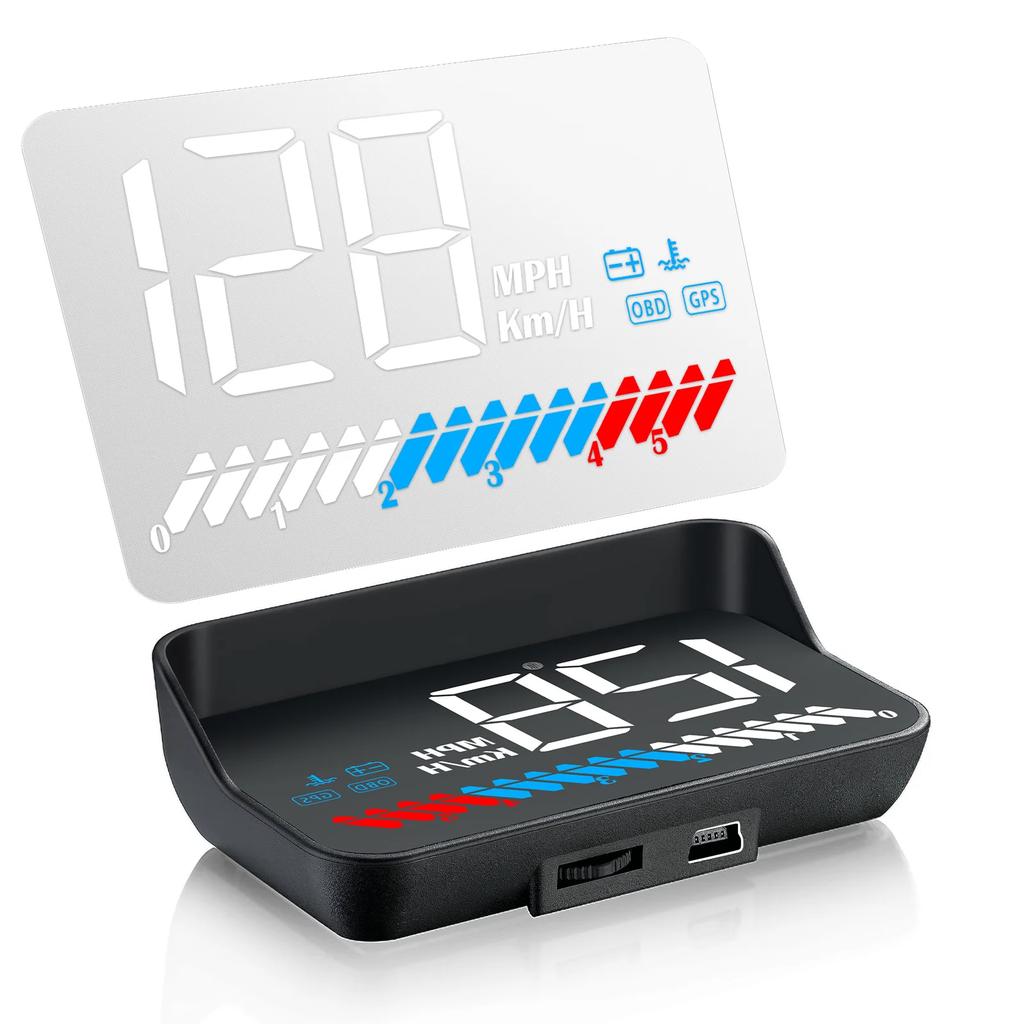 OBD2 + GPS Проектор на лобовое стекло автомобиля HUD Смарт Цифровой Датчик КМ/Ч МИ/Ч Спидометр Обороты Двигателя Мгновенный Вольтметр
