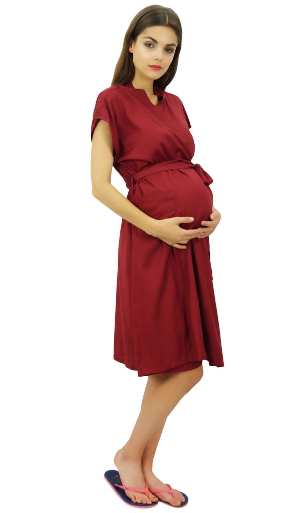 Bimba Maternity Robe Nursing Coverup With Side Shoulder Buttons Baby Shower