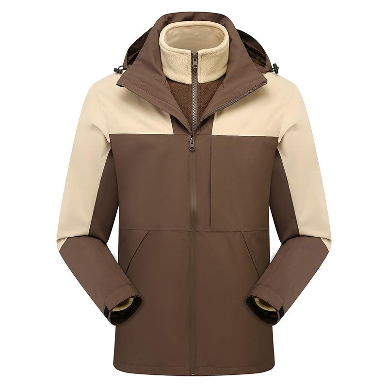 Winter Outdoor Three-in-one Jacket Detachable Two-piece Set Thickened.