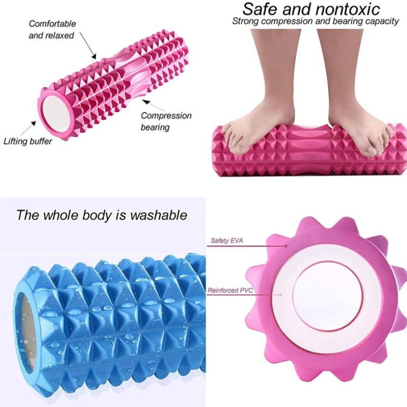 Полый ролик для йоги из ЭВА, массажный блок для йоги, колонный блок для фитнеса, пилатеса, тренажерного зала, мышц спины, палки для расслабления тела