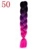 Ombre Braiding Hair Extensions 24inch 115g Synthetic Jumbo Braids Hair Fiber Pink Purple Blue Green