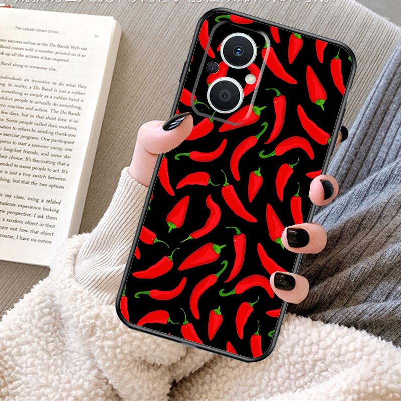 Red Chilli Pepper Pattern Case For OPPO Reno 13 13F 12 11 F 8T 7 8 10 Pro OPPO Find X8 Pro X6 X3 X5 Lite Cover Fundas